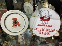 2 Alabama Crimson Tide Decorative Plates