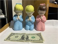 3 Ceramic Praying Children