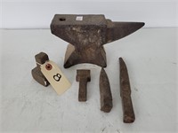 Anvil with (4) Hardy Tools