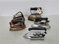 (5) Vintage Electric Irons