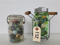 (2) Jars of Vintage Marbles