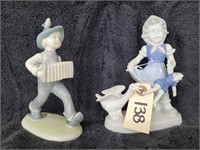 (2) Vintage Porcelain Figurines