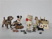 Vintage Lot of Cast Iron/ Metal Animal Figurines