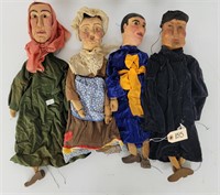 (4) Vintage Wooden Marionettes