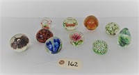 (10) Vintage Glass Paperweights