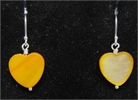 Citrine Heart Earrings