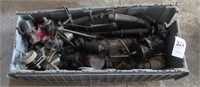 Tub full of antique automotive parts including