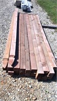 10’-4"x4” Red Treated Pine. Post (Times 21 Boards)