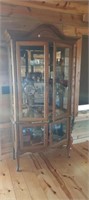 Oak Curio Cabinet w/ 4 Shelves
