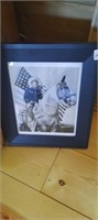 Roy Roger's & Trigger w/ Stars & Stripes Picture