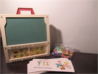 Fisher Price Vintage School Desk w/Some Letters