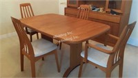 Teak Dining Room Table w/ 4 Chairs