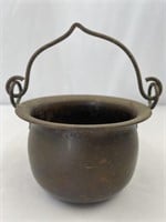 Antique Copper Cooking Kettle Pot
