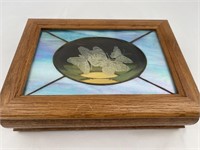 Stained Glass with oak wood box