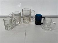Group 5 Etched Beer Glasses