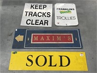 4 Assorted Screen Print Signs
