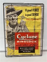Original Cyclone Ringlock Advertising Poster In