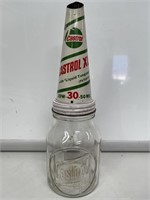 Castrol Tin Top on Embossed Castrol Z Pint Bottle