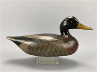 A. Elmer Crowell Mallard Drake Duck Decoy