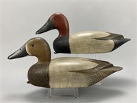 D.W Nichol Pair Of Canvasback Duck Decoys