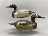 Gus Moak Pair of Canvasback Duck Decoys