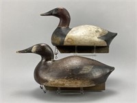 Ed "One Arm" Kellie Pair of Canvasback Duck Decoys