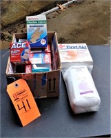 Box lot first aid items