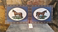Set of hand quilted horse pictures
