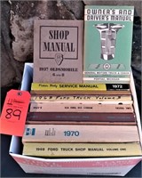Box lot automobile service manuals
