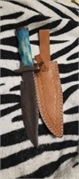 Damascus River Bowie Knife 10"