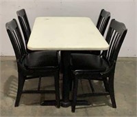 Vinyl Top Dining Table And Chairs