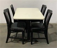 Vinyl Top Dining Table And Chairs
