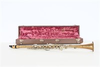 Vintage Brass Clarinet w/ Case