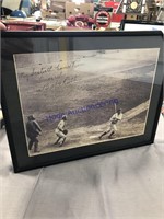 BABE RUTH FRAMED PICTURE, 11.5 X 14.5"