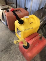 SET OF 3 PLASTIC GAS CANS