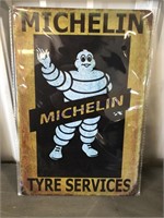 MICHELIN TYRE SERVICES TIN SIGN, 8 X 12"