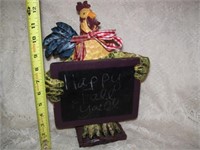 ROOSTER WITH CHALKBOARD