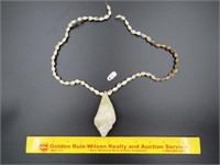 2 Foot Strand Shell Beads with Shell Pendant