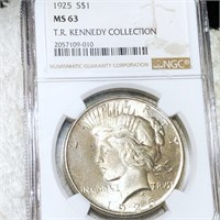 1925 Silver Peace Dollar NGC - MS63 KENNEDY