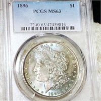 1896 Morgan Silver Dollar PCGS - MS63