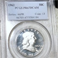 1962 Franklin Half Dollar PCGS - PR 67 DCAM