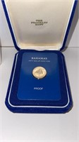 1983 $50 gold coin of Bahamas 2.68 grams of .500