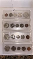 1964, 1965, 1966,1967 coin set