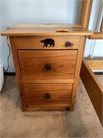 2 DRAWER SOLID  PINE NIGHT STAND
