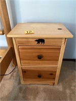 2 DRAWER SOLID PINE NIGHT STAND