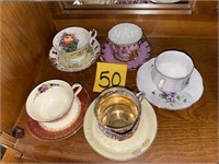 LOT OF 5 TEA CUP COLLECTION