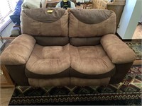 VERY MICROFIBER RECLINING LOVE SEAT