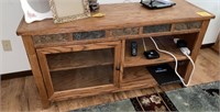 SOLID WOOD TV STAND- VERY NICE