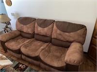 VERY NICE RECLINING MICROFIBER COUCH