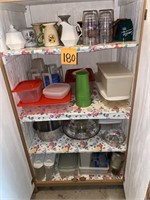 PLASTIC CONTAINERS, CUPS, MUGS, CAKE DISPLAY